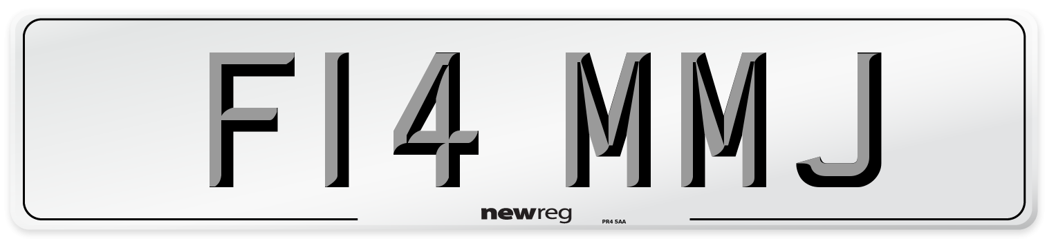 F14 MMJ Number Plate from New Reg